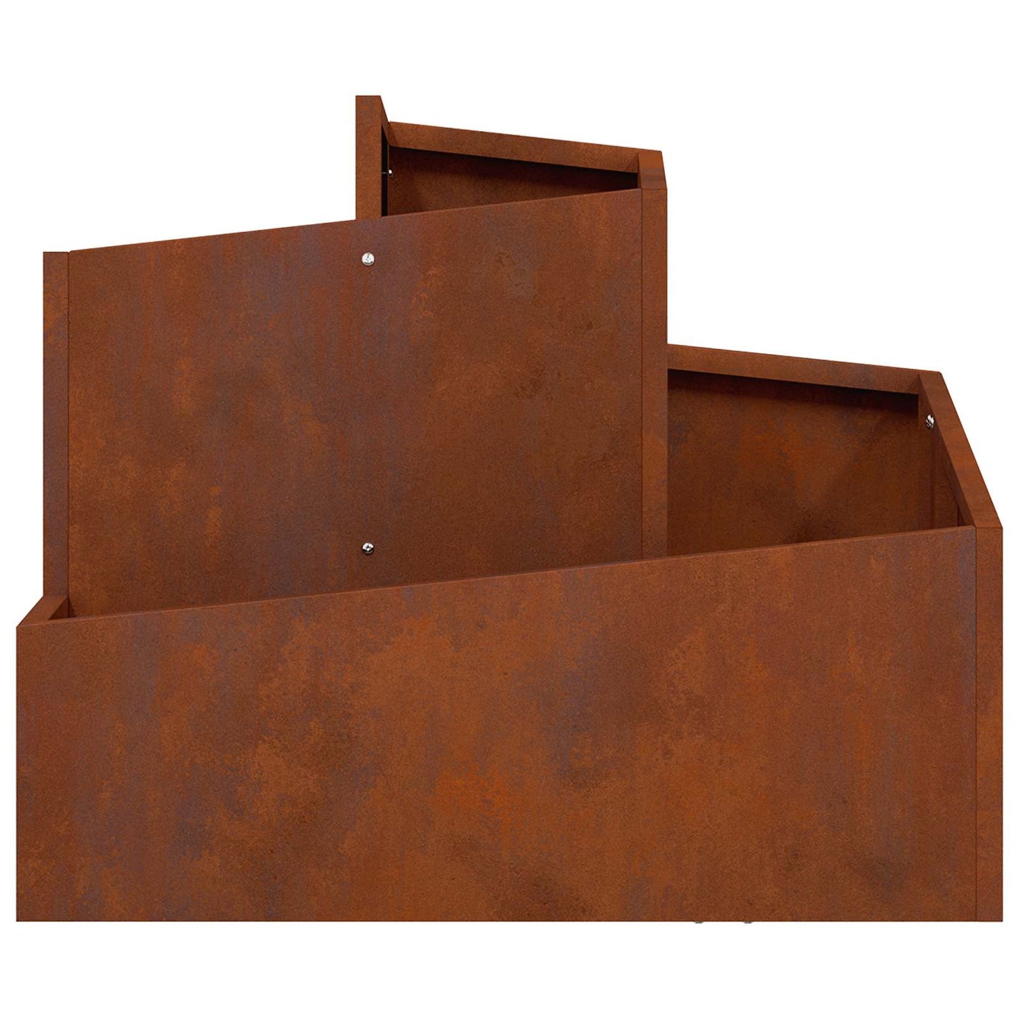 Vaso da fiori da giardino Vidaxl marrone 60 x 60 x 50 cm in acciaio corten