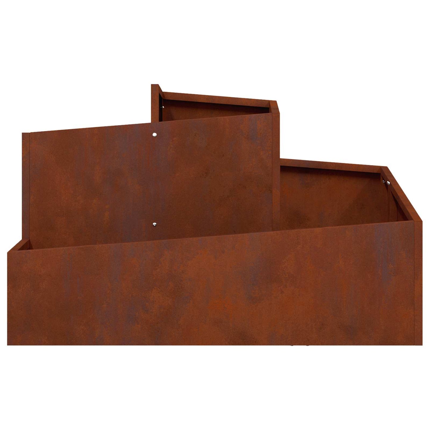 Vaso da fiori da giardino Vidaxl marrone 80 x 80 x 50 cm in acciaio corten
