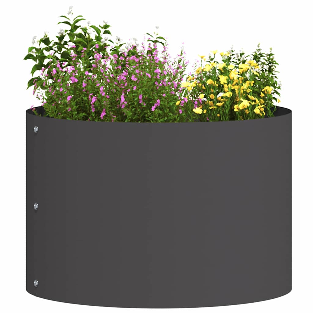 Vidaxx anillo para plantas negro 30 x 30 x 20 cm acero laminado en frío