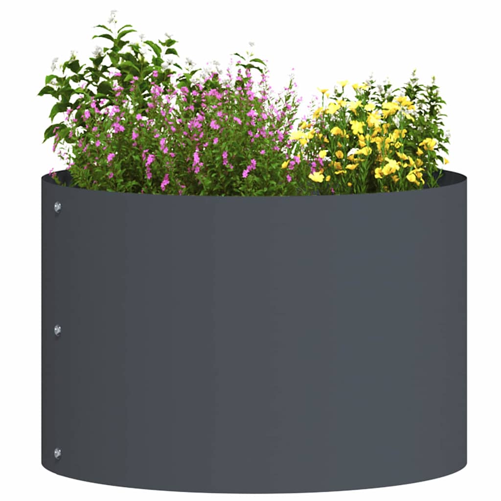 Vidaxl anillo para plantas 5 piezas antracita 30 x 30 x 20 cm acero laminado en frío