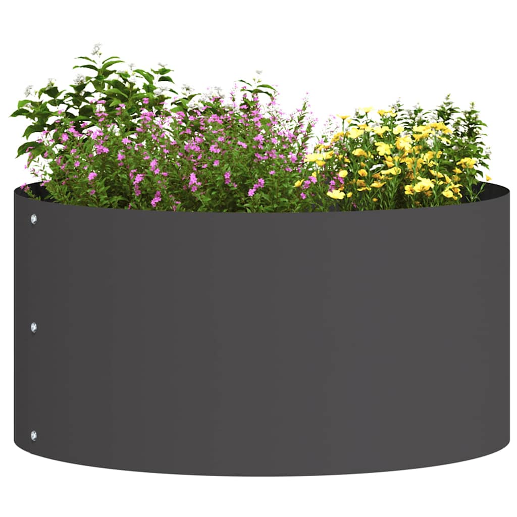 Vidaxx anillo para plantas negro 40 x 40 x 20 cm acero laminado en frío