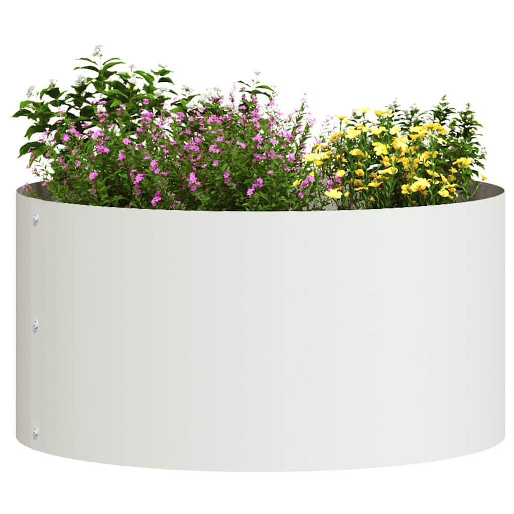 Vidaxx anillo para plantas blanco 40 x 40 x 20 cm acero laminado en frío