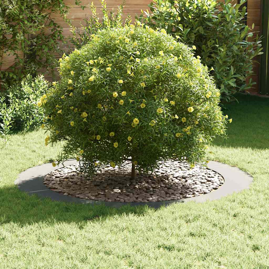 VidaXL adatto per anelli per albero piatti 5 pz argento ø90 120 cm