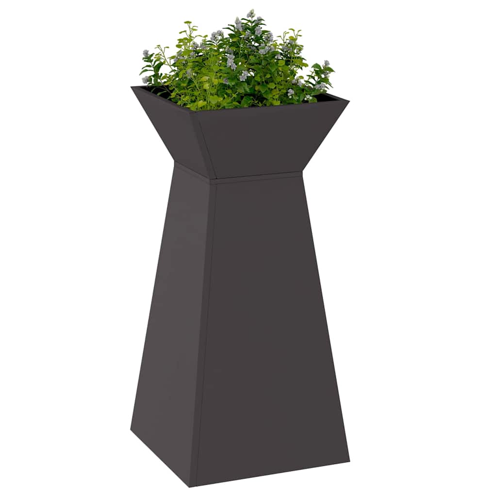 Jardinera de pilar vidaxx negro 35 x 35 x 73 cm