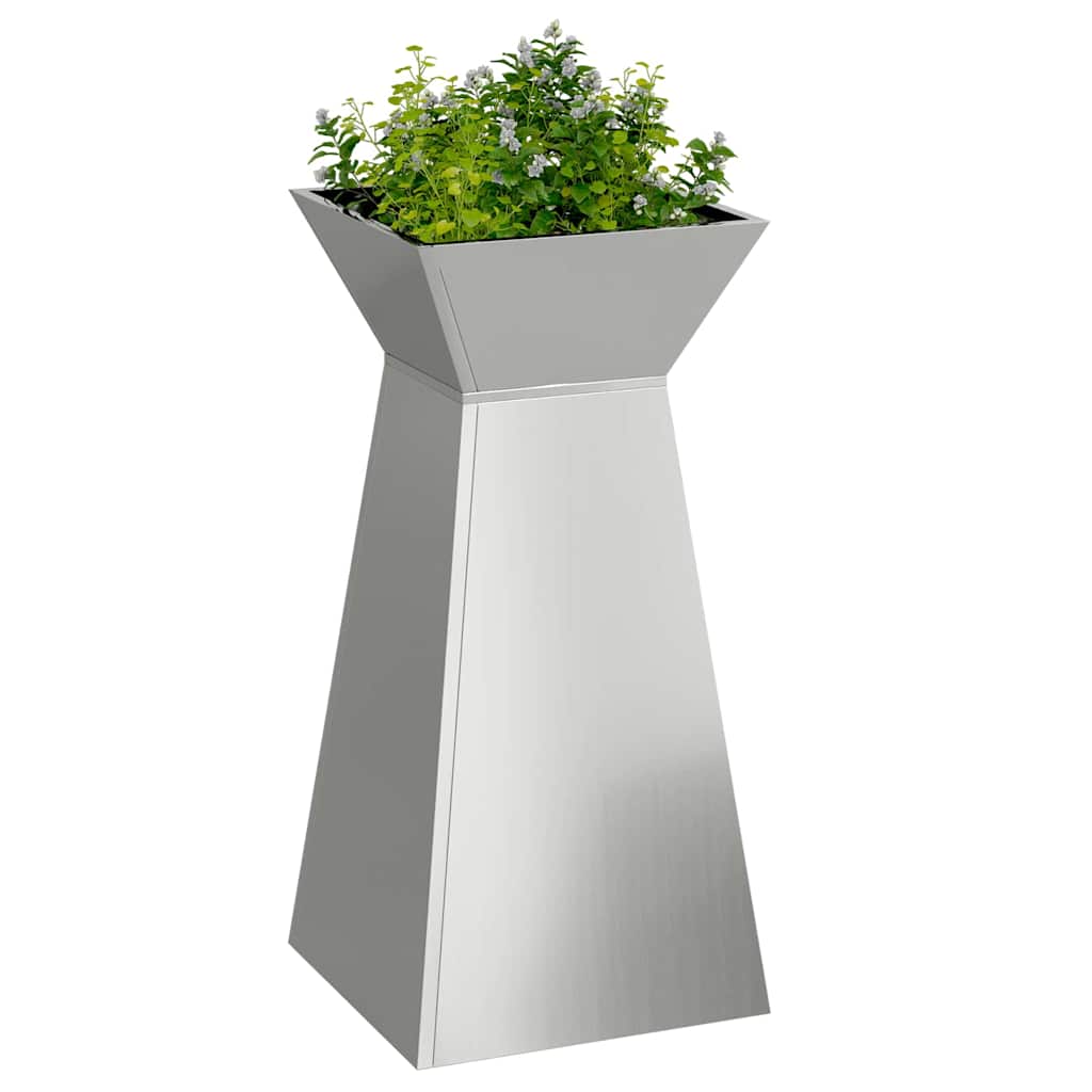Fioriera a colonna VidaXL argento 35 x 35 x 73 cm