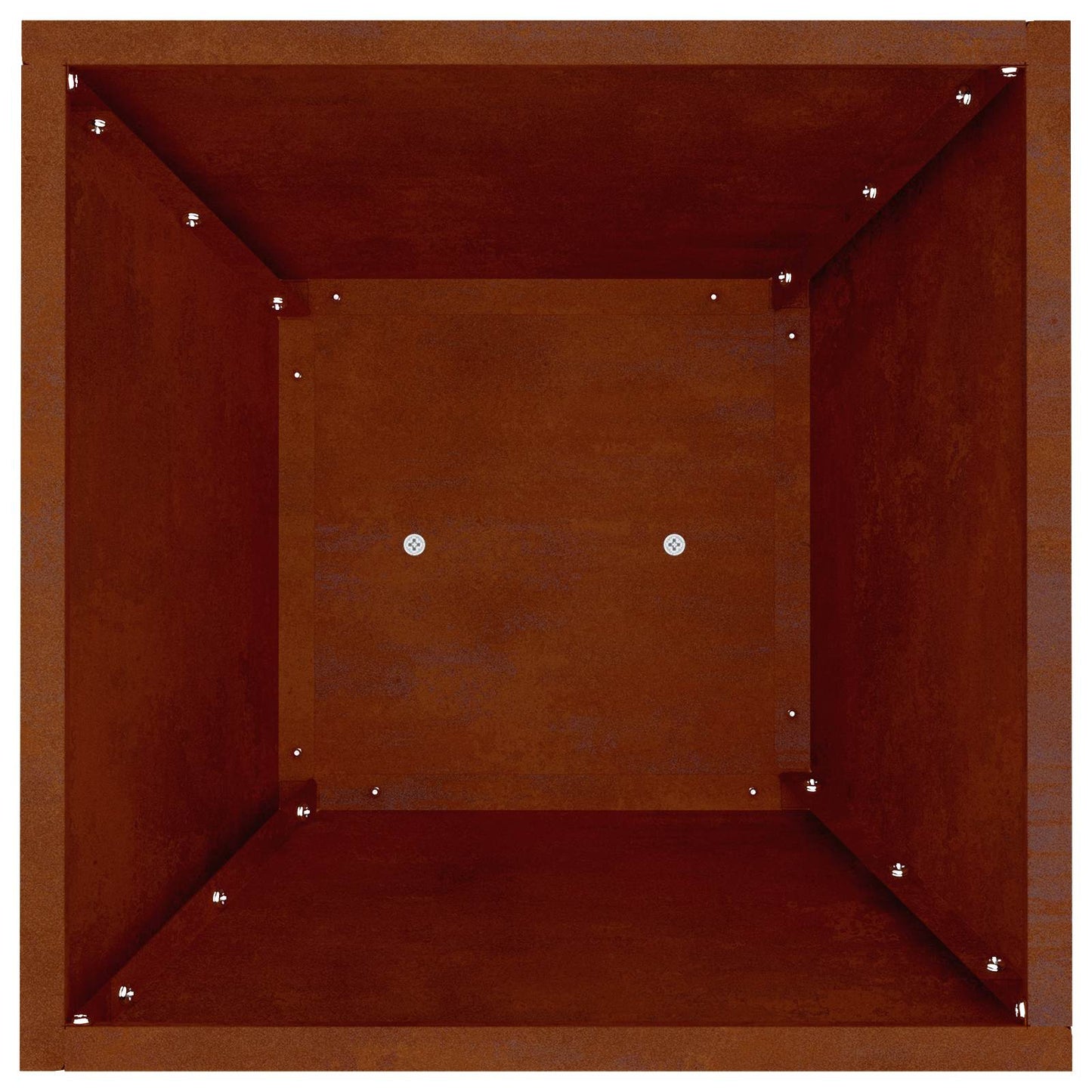 Vidaxl pilaar plantenbak zilver 35 x 35 x 73 cm cortenstaal