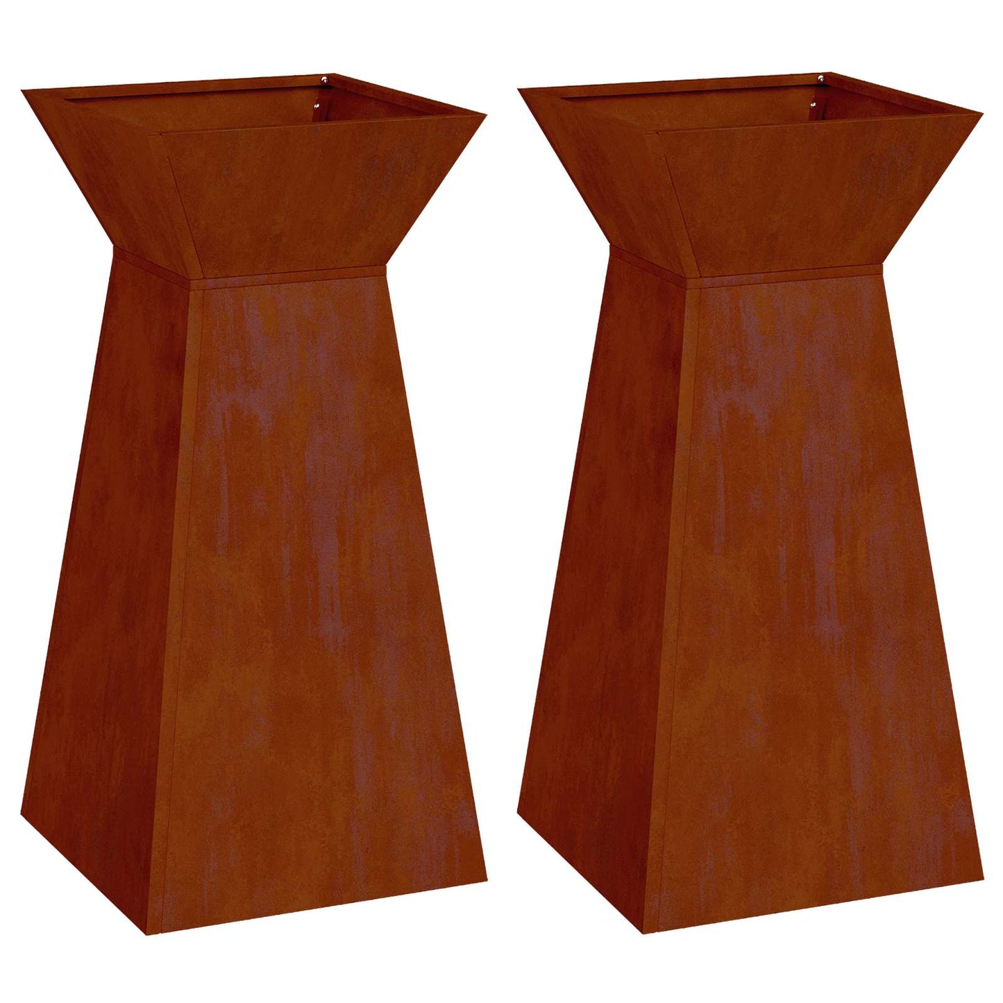 Fioriera a colonna VidaXL 2 pezzi argento 35 x 35 x 73 cm
