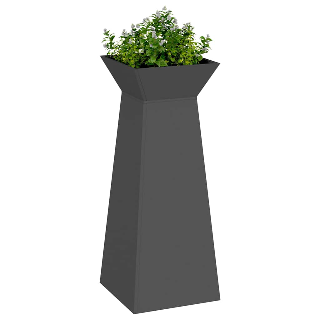 Fioriera a colonna VidaXL 2 pezzi nera 40 x 40 x 100 cm