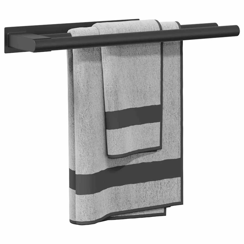 Portasciugamani Vidaxx nero 40 x 9 x 4 cm in acciaio inossidabile