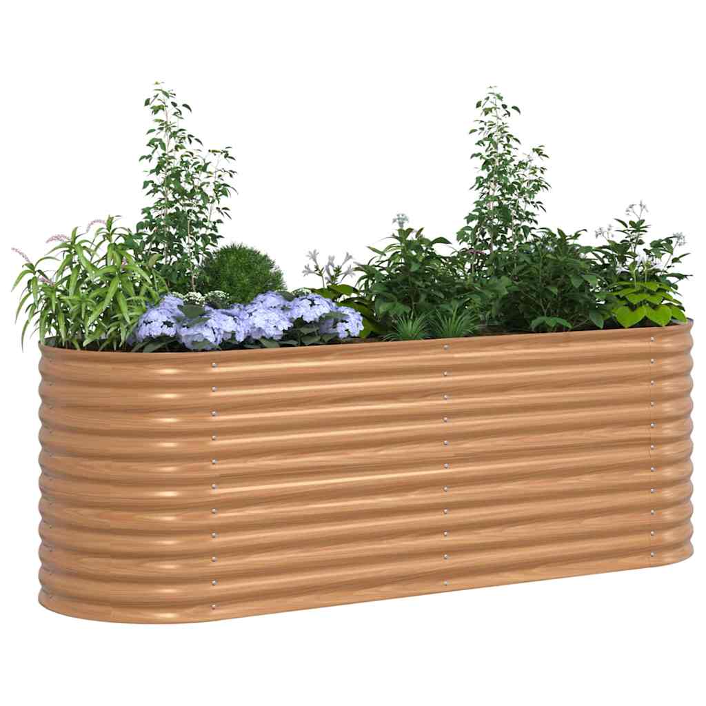 Aiuola rialzata Vidaxx marrone 240 x 80 x 81 cm in acciaio