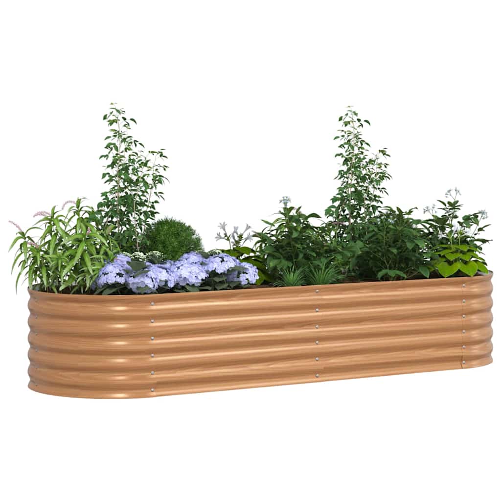 Aiuola rialzata Vidaxx marrone 240 x 80 x 44 cm in acciaio