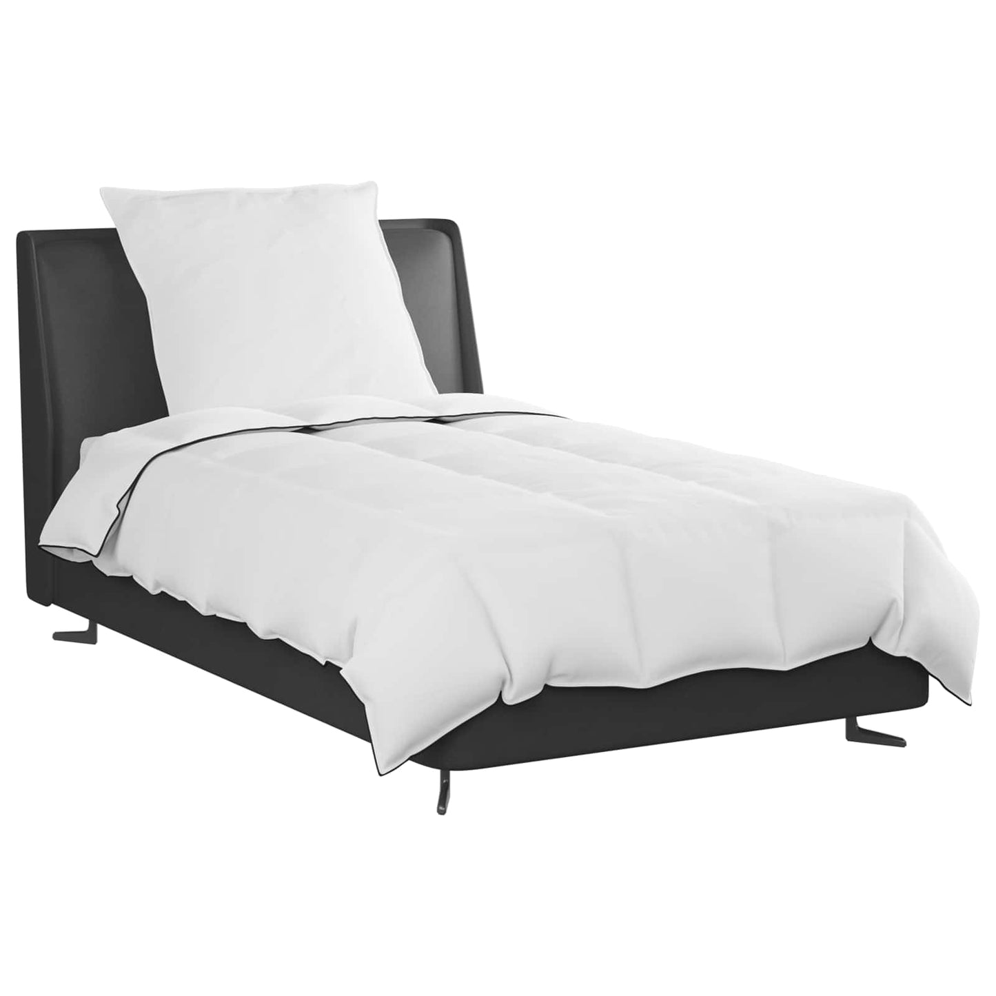 Vidaxl edredón de invierno con almohada 2 piezas plumas blancas