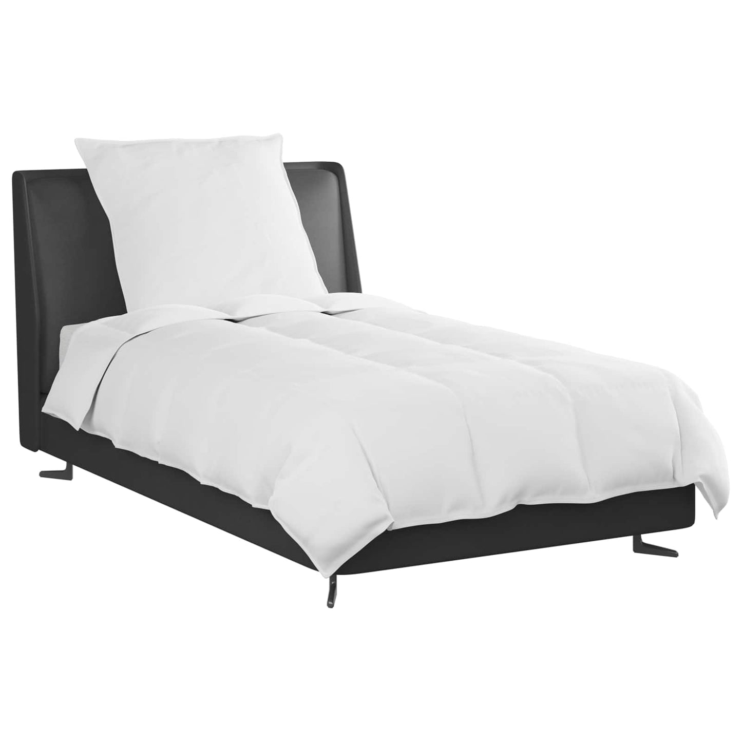 Vidaxl edredón de invierno con almohada 2 piezas plumas blancas