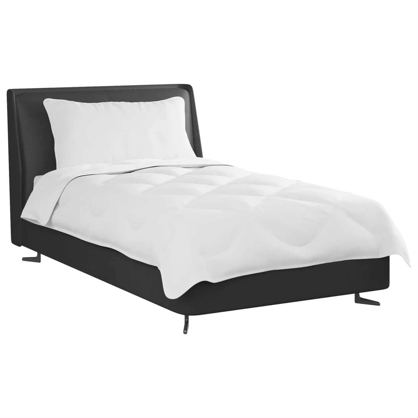 Set copripiumino con cuscino Vidaxx 2 pezzi in microfibra bianca