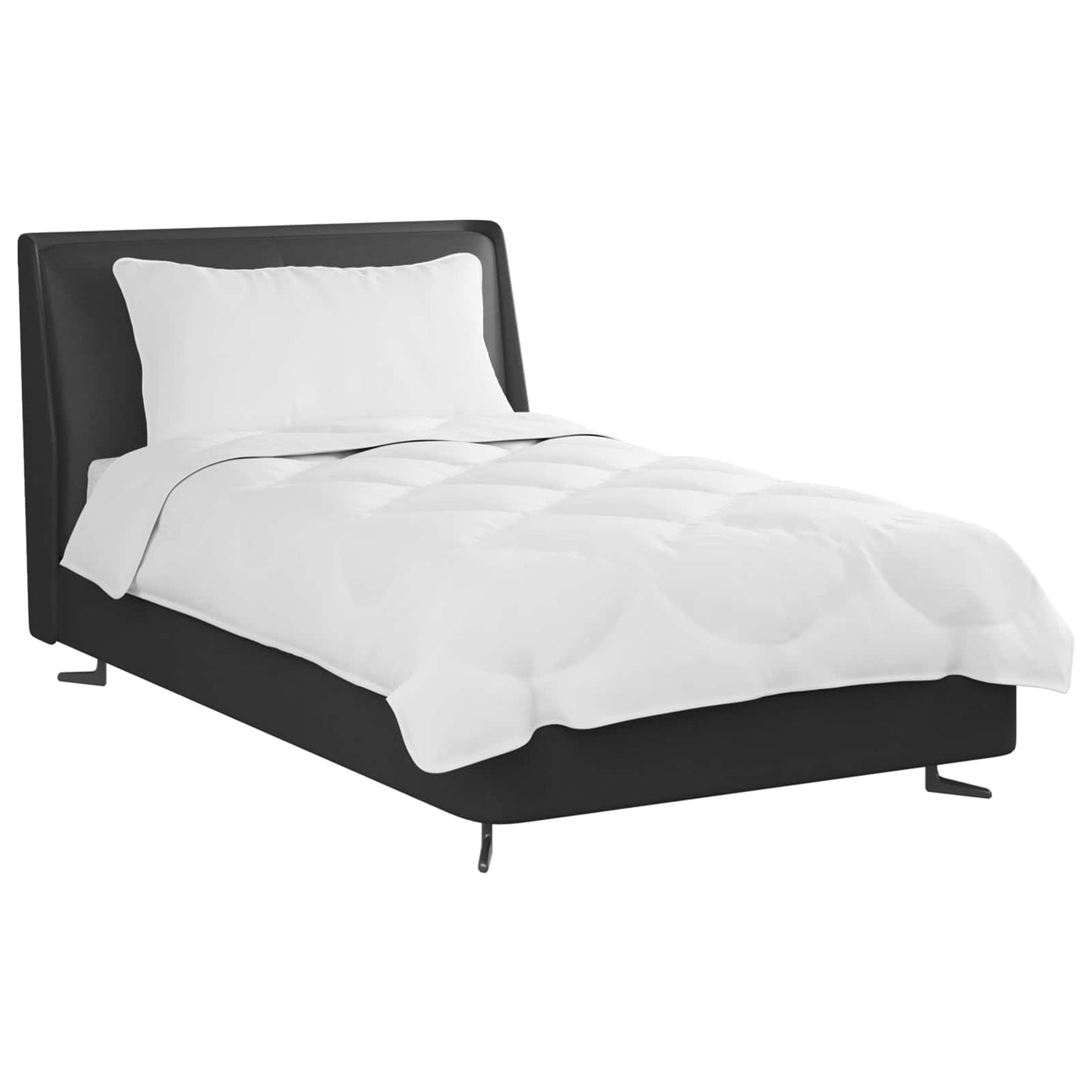 Set copripiumino con cuscino Vidaxl 2 pezzi in microfibra bianca