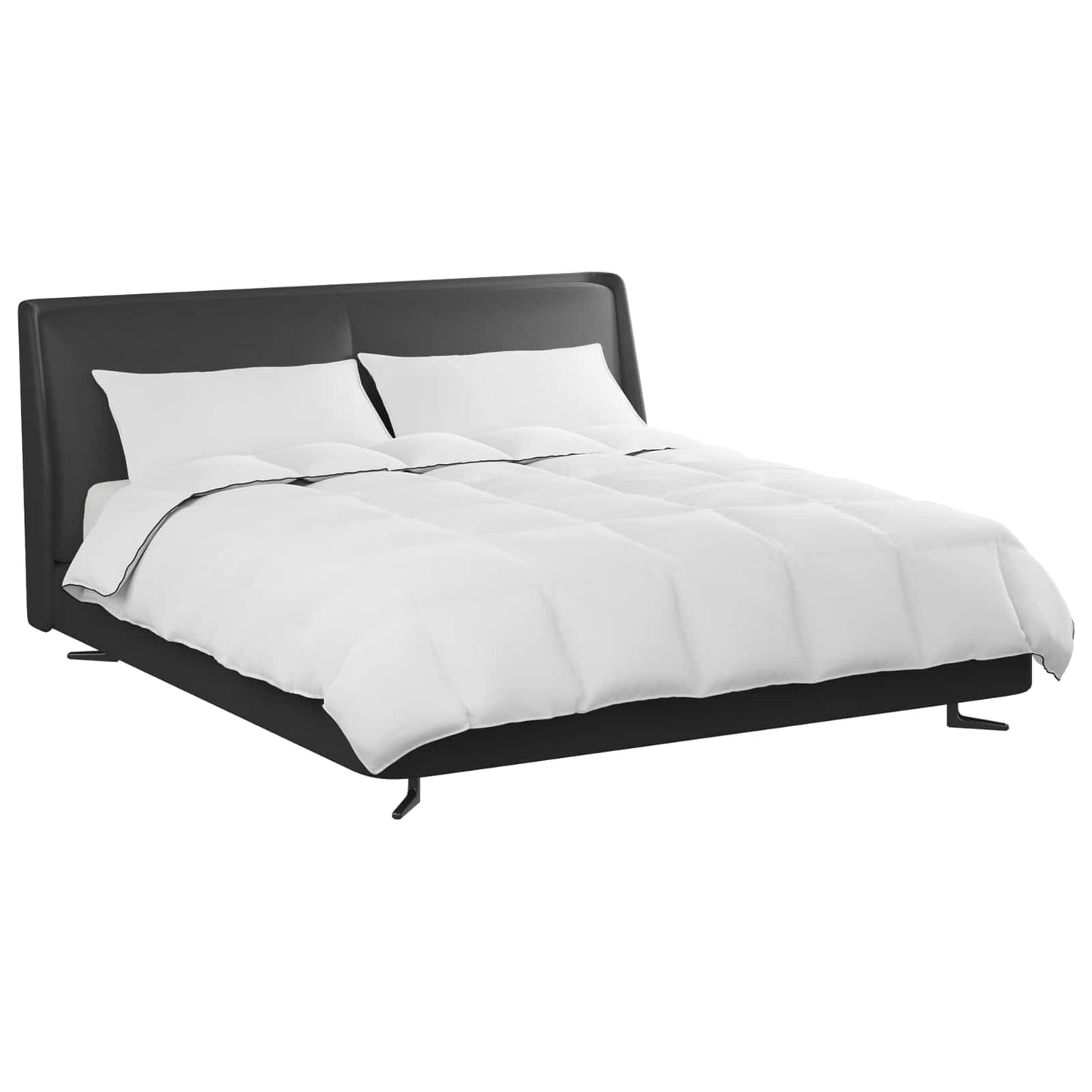 Vidaxl edredón de invierno con almohada 3 piezas plumas blancas
