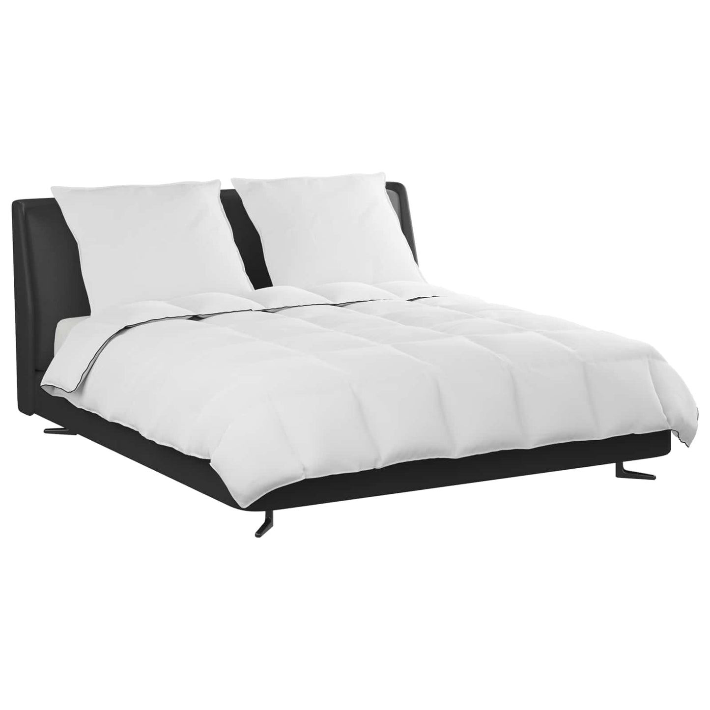 Vidaxl edredón de invierno con almohada 3 piezas plumas blancas