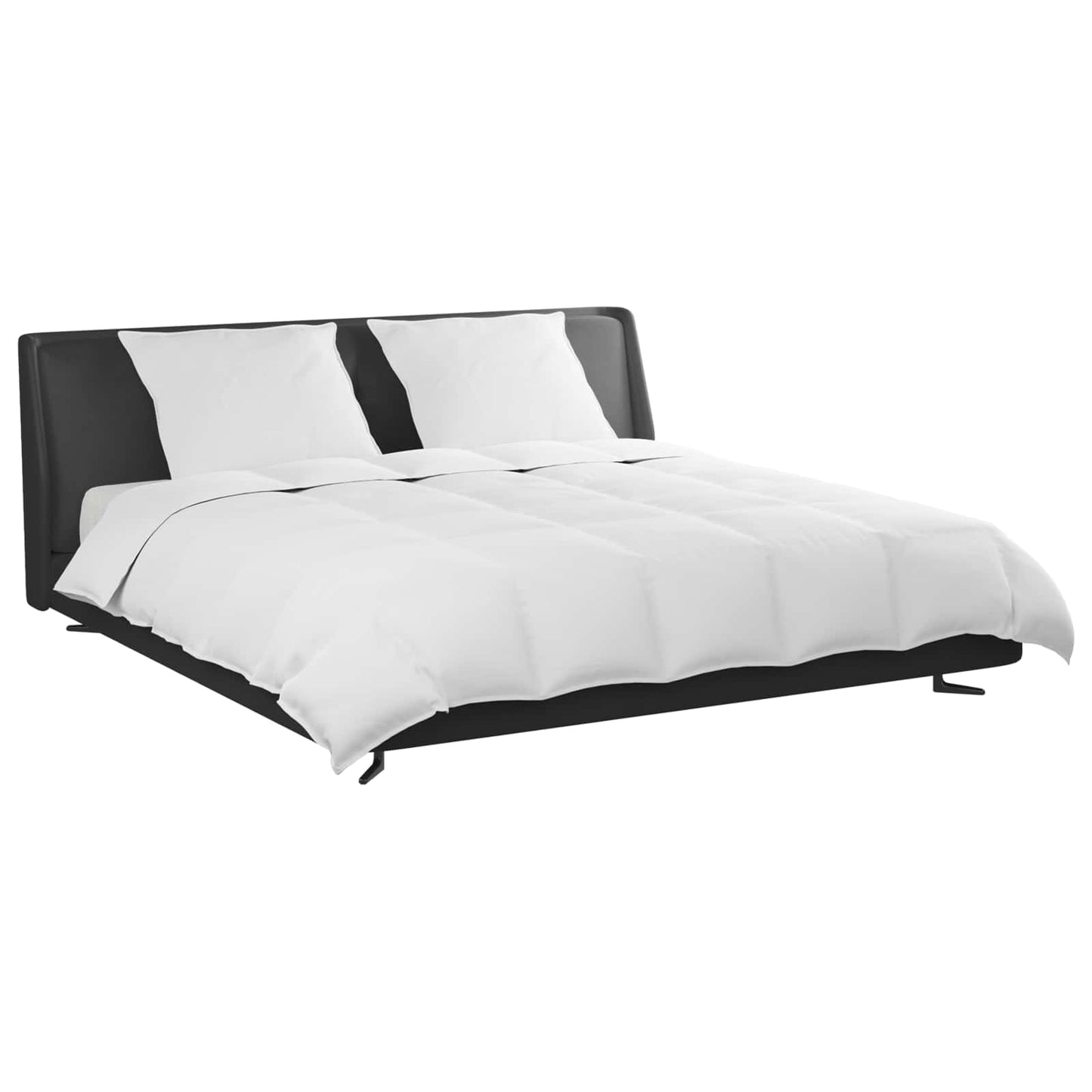 Vidaxl set copripiumino con cuscino 3 pezzi in piuma bianca