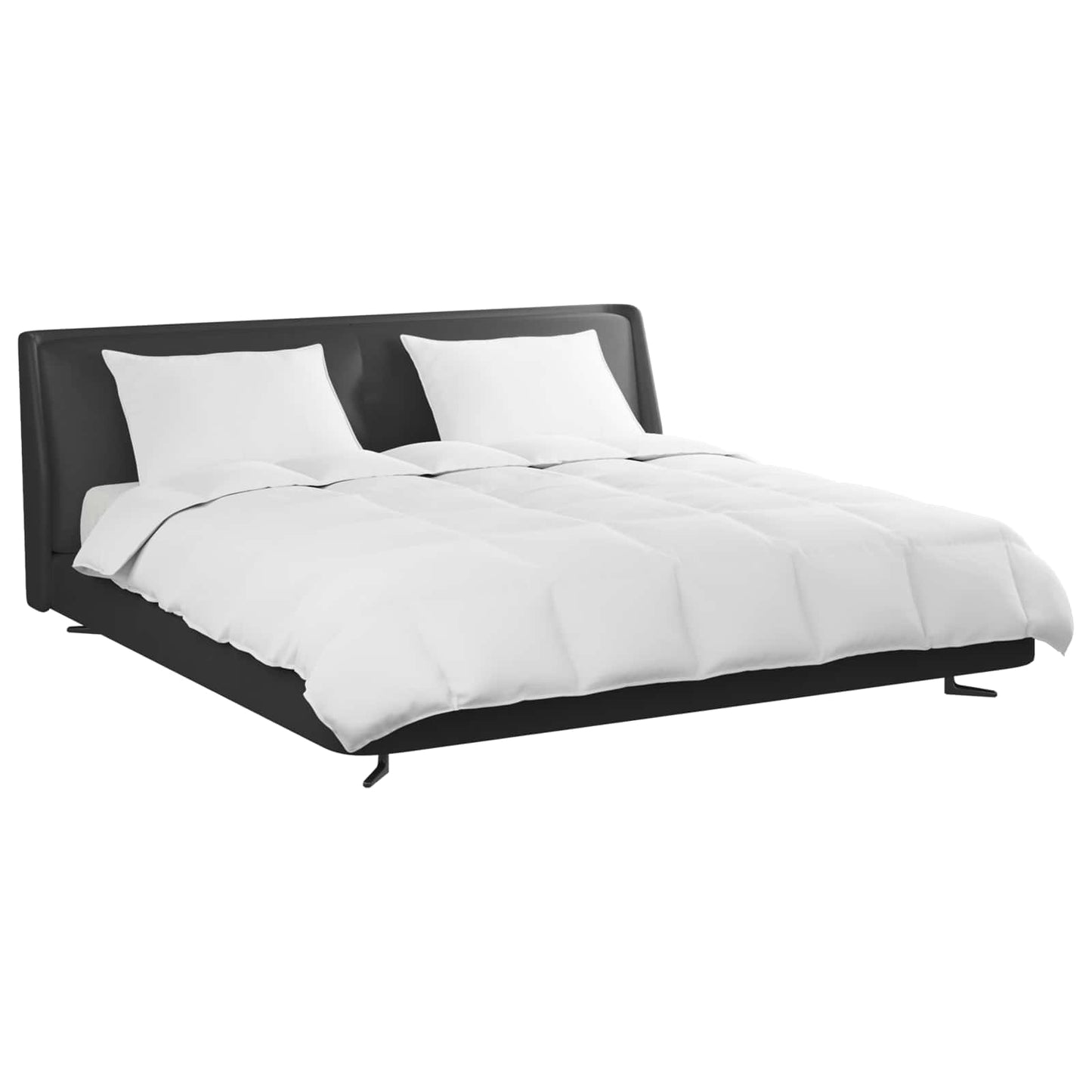 Vidaxl set copripiumino con cuscino 3 pezzi in piuma bianca