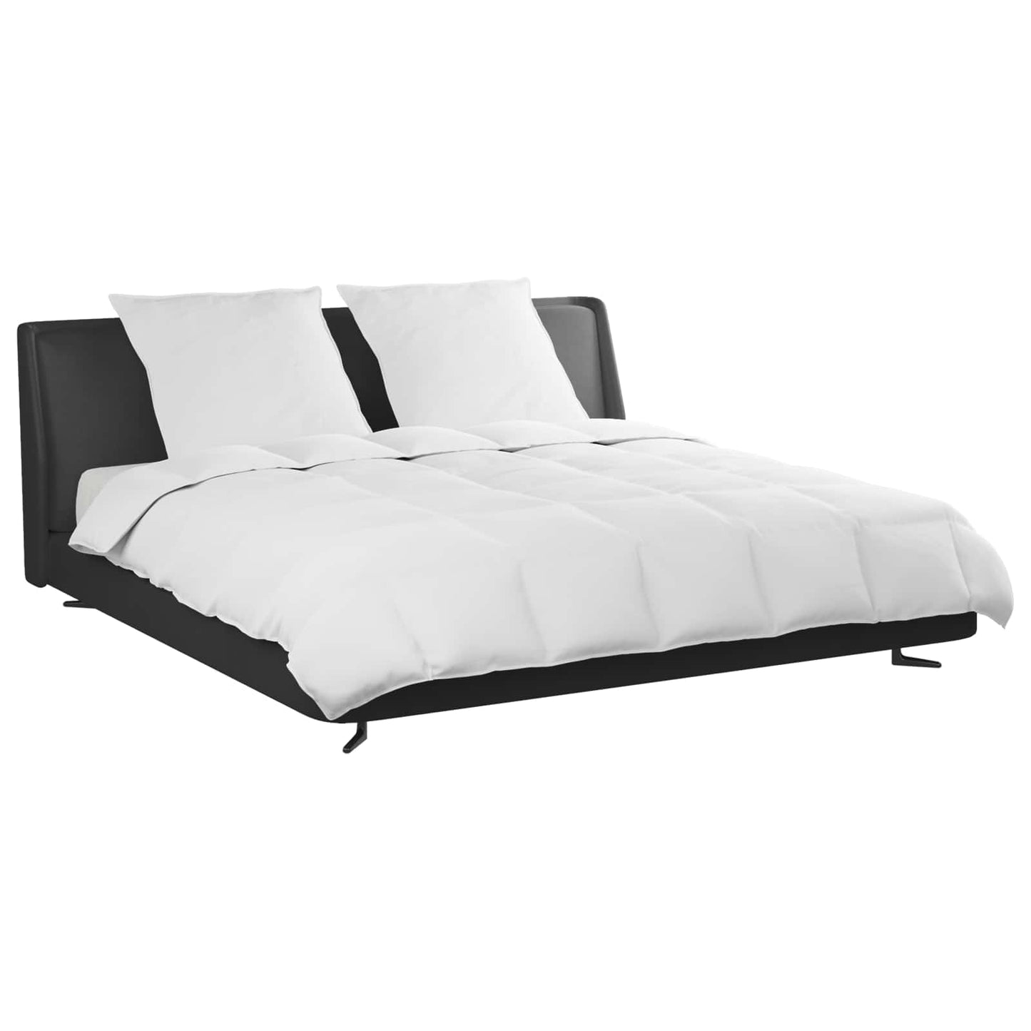Vidaxl set copripiumino con cuscino 3 pezzi in piuma bianca