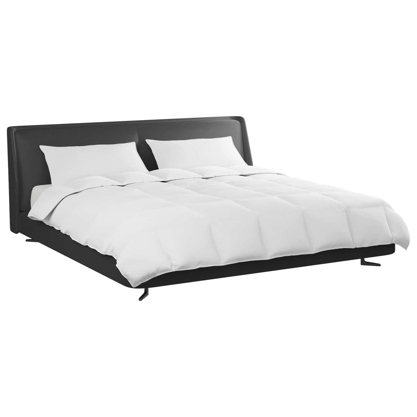 Vidaxl set copripiumino con cuscino 3 pezzi in piuma bianca