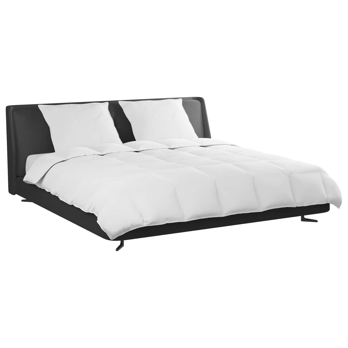 Vidaxl set copripiumino con cuscino 3 pezzi in piuma bianca