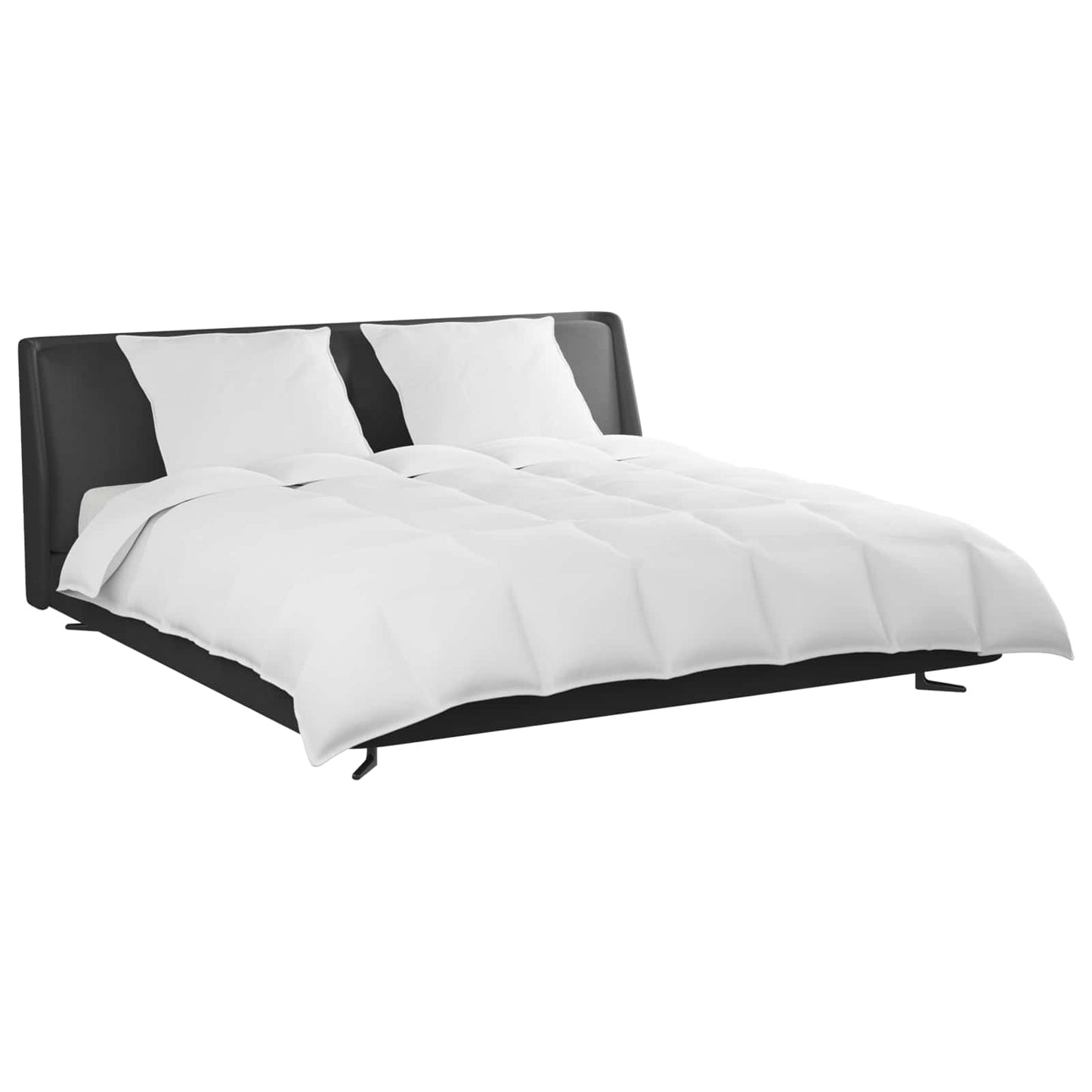 Vidaxl set copripiumino con cuscino 3 pezzi in piuma bianca