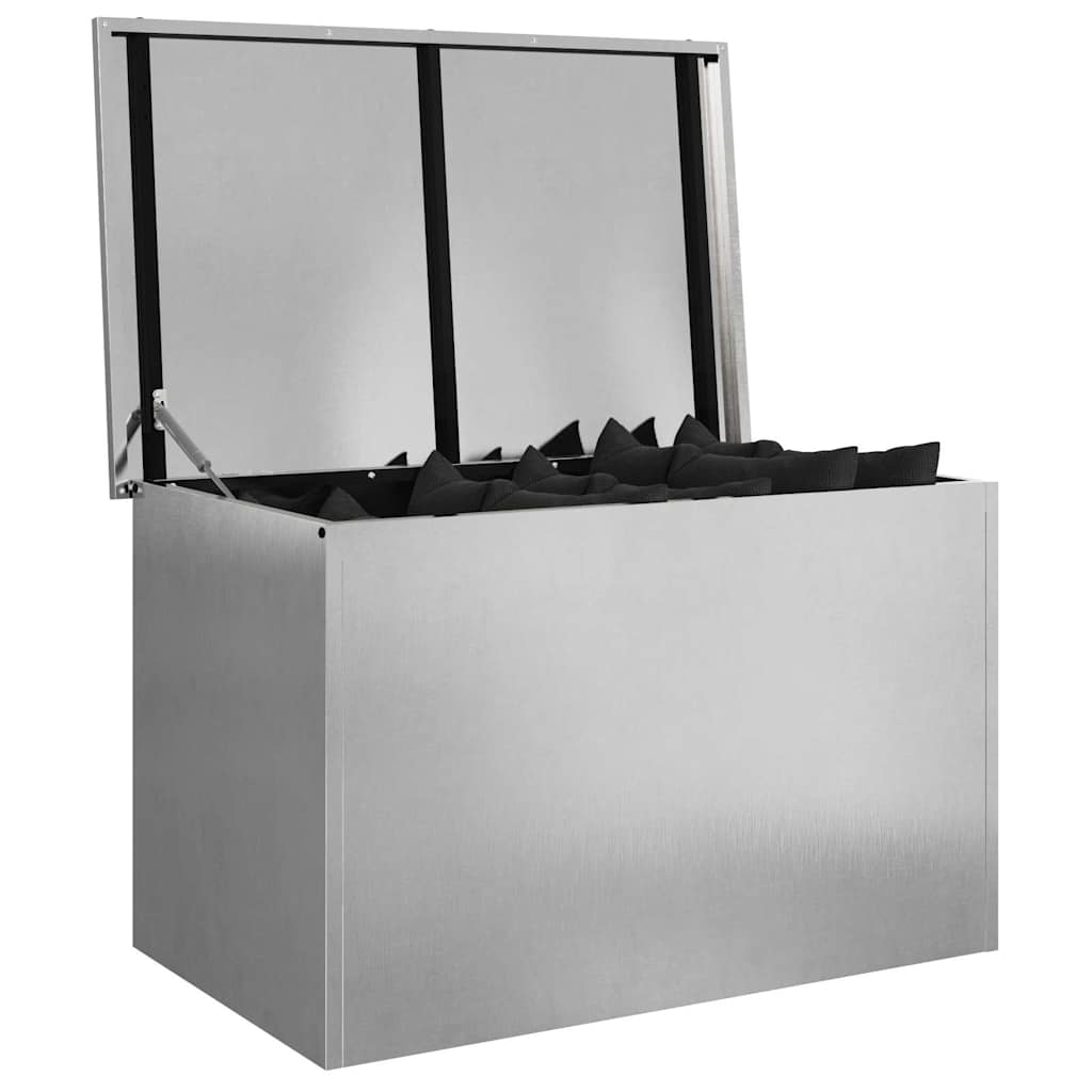 Vidaxl buitenopslagdoos zilver 80 x 50,5 x 50 cm staal