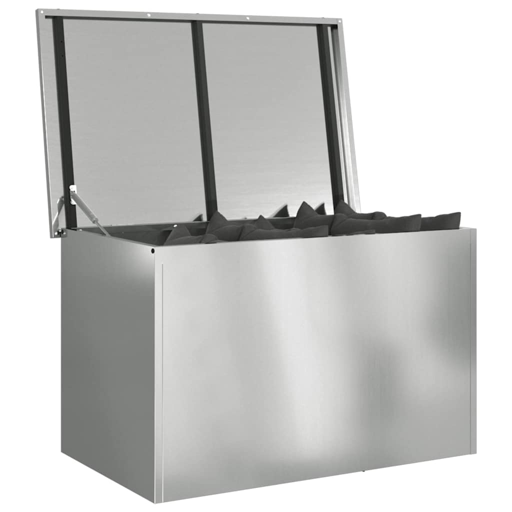 Scatola portaoggetti da esterno Vidaxx argento 80 x 50,5 x 50 cm in acciaio