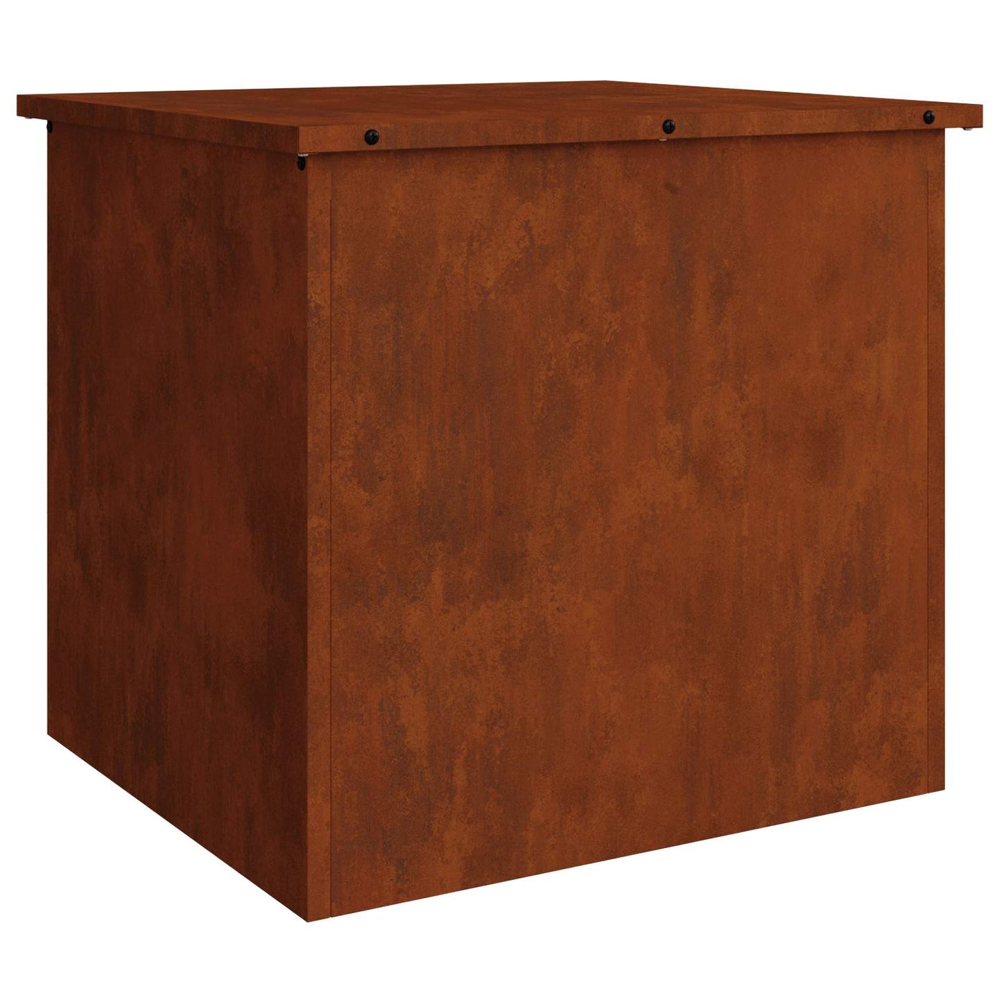 Vidaxx box portaoggetti da esterno arrugginito 55 x 50,5 x 50 cm in acciaio