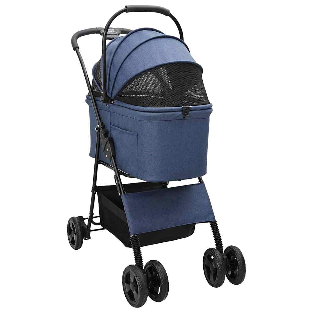 Vidaxx cochecito plegable para mascotas azul 81 x 47 x 99 cm poliéster