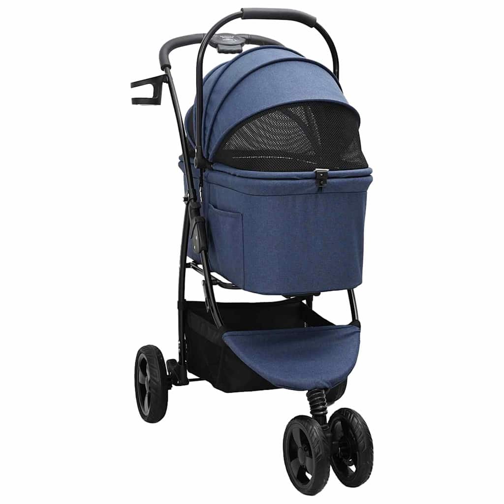 Vidaxx cochecito plegable para mascotas azul 78 x 54 x 101 cm poliéster