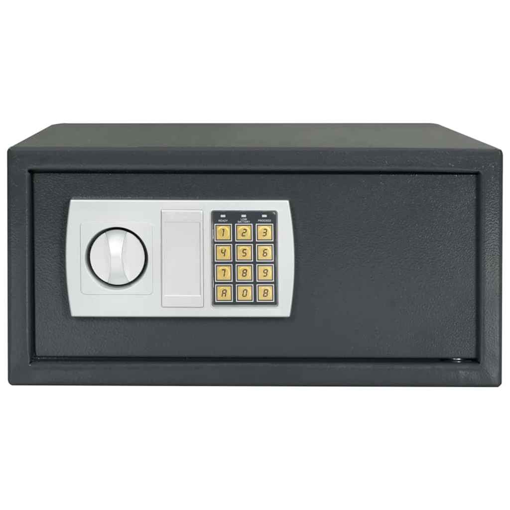 Vidaxl digitale kluis met slot donkergrijs 42 x 37 x 20 cm staal