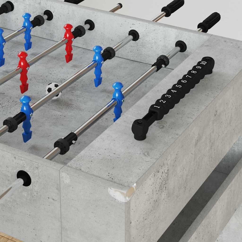 Vidaxx futbolín hormigón gris 125 x 60,5 x 80 cm acabado madera
