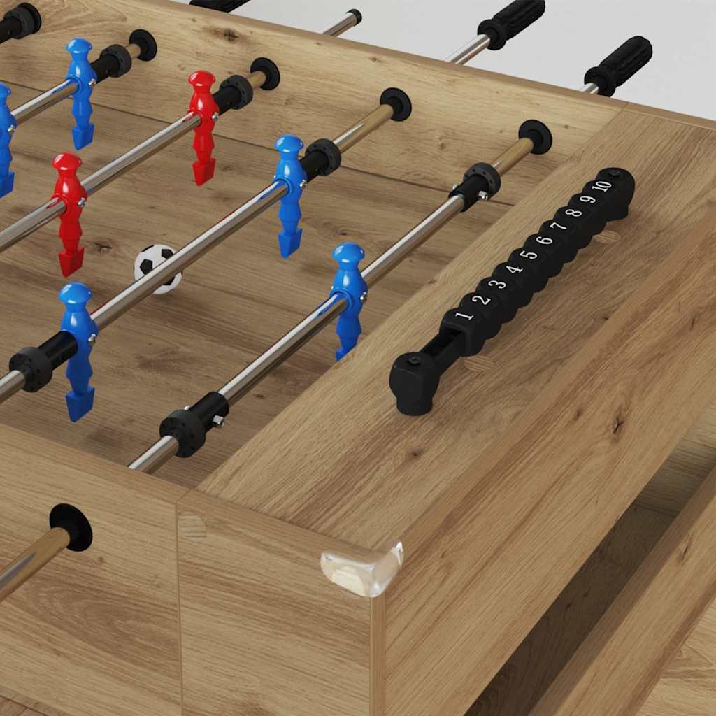 Futbolín artesanal vidaxx roble 125 x 60,5 x 80 cm acabado madera
