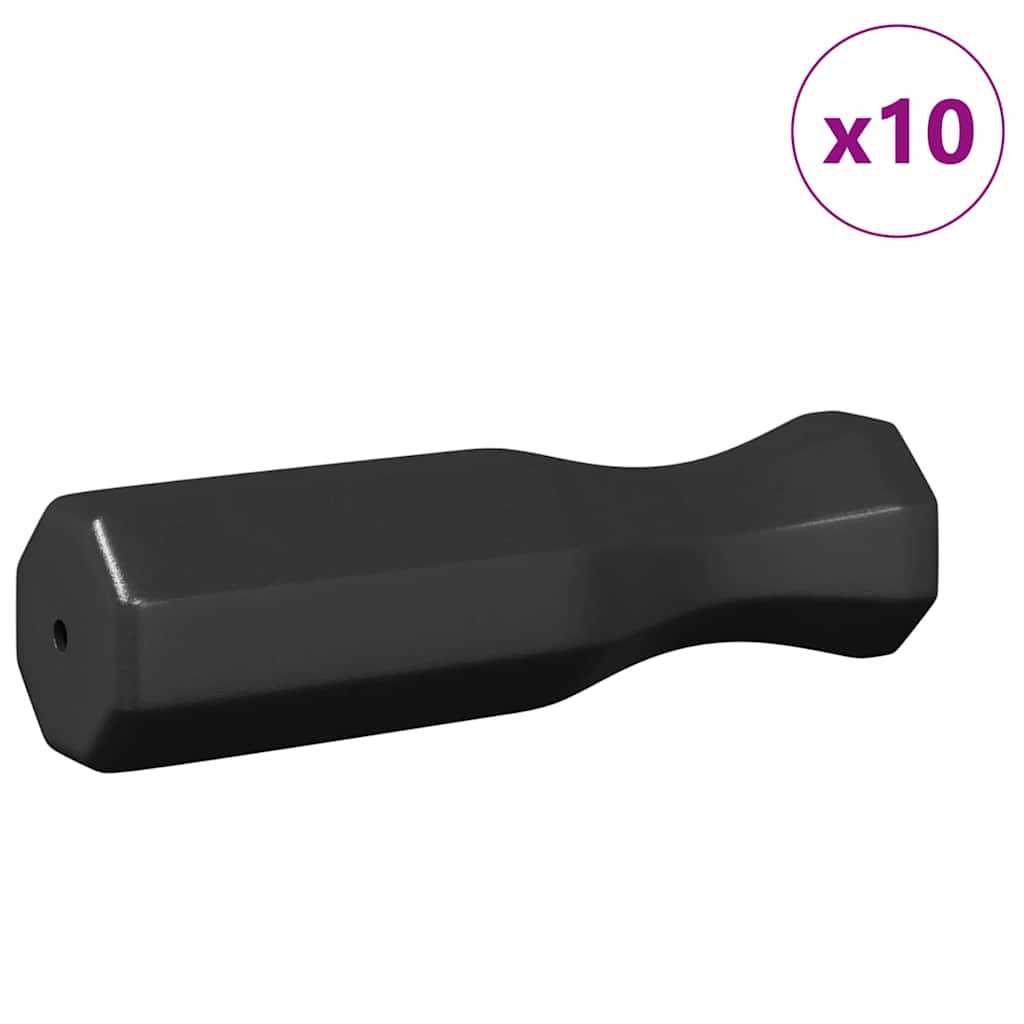 Calciobalilla Vidaxl maniglie 10 pz nero 3,1 x 3,1 x 17,8 cm