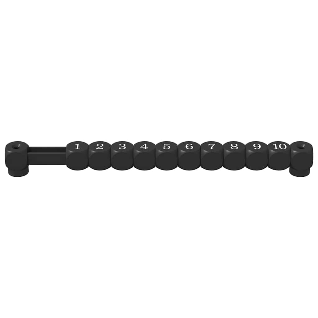 Calciobalilla Vidaxl conta 2 pz nero 30 x 2,2 x 2,9 cm plastica