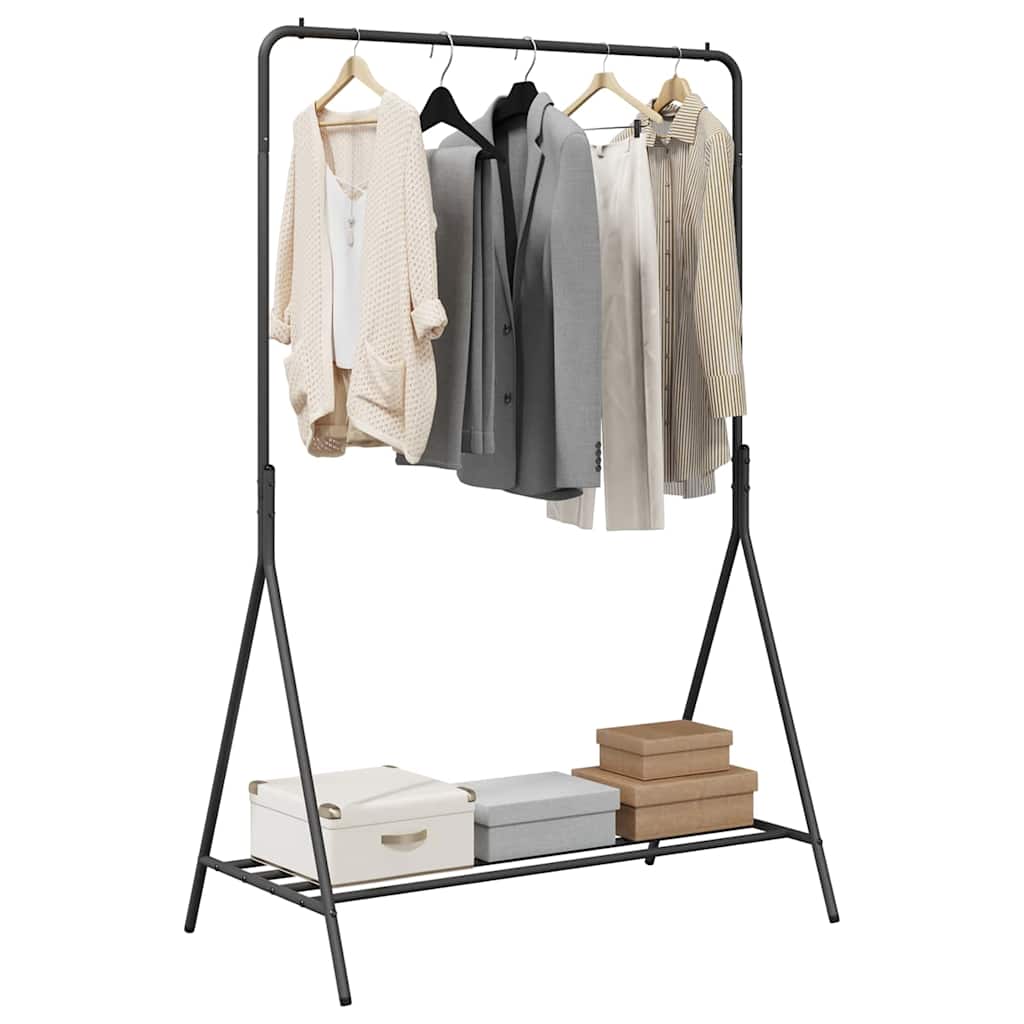 Vidaxx perchero con almacenamiento negro 100 x 56 x 154 cm acero