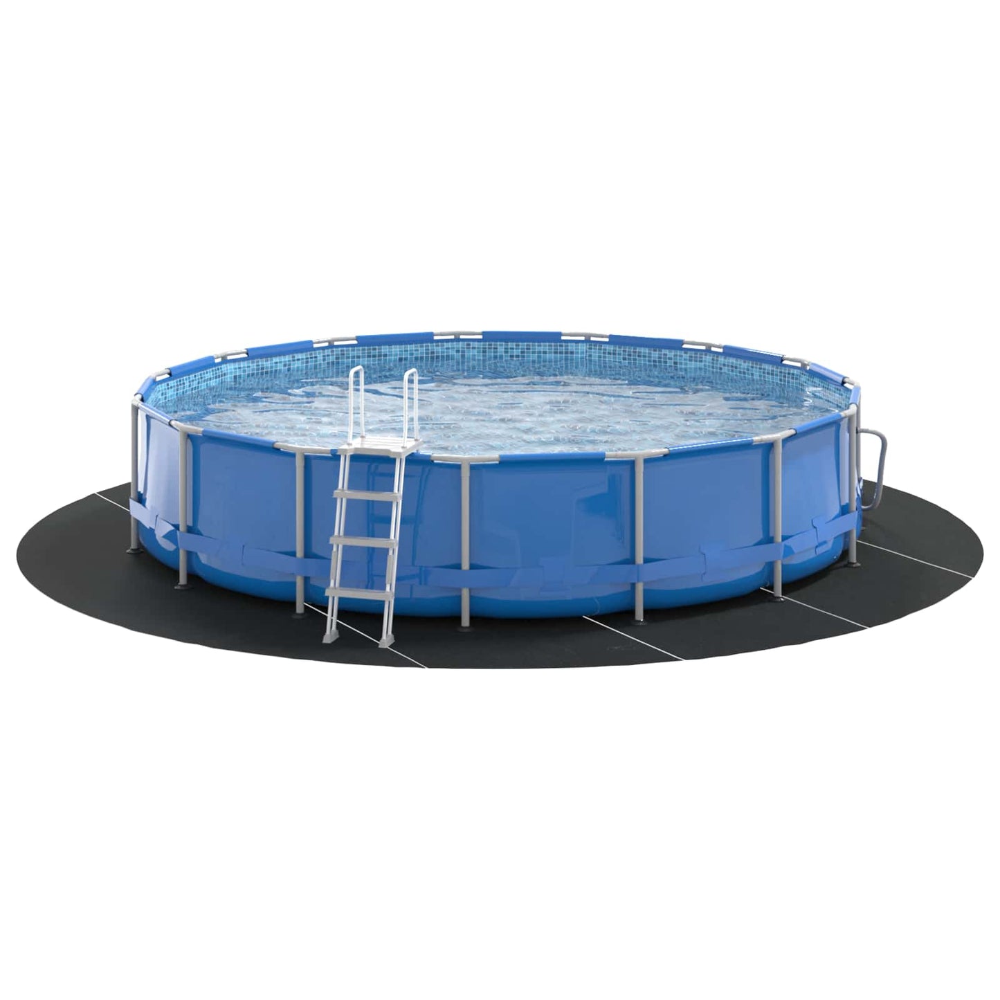 Telo per piscina Vidaxl nero ø 610 cm in tessuto non tessuto