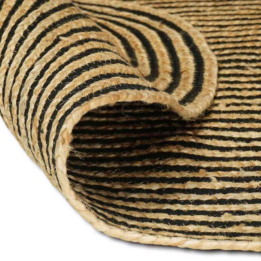 Tappeto Vidaxl naturale e nero 152 x 245 cm in iuta
