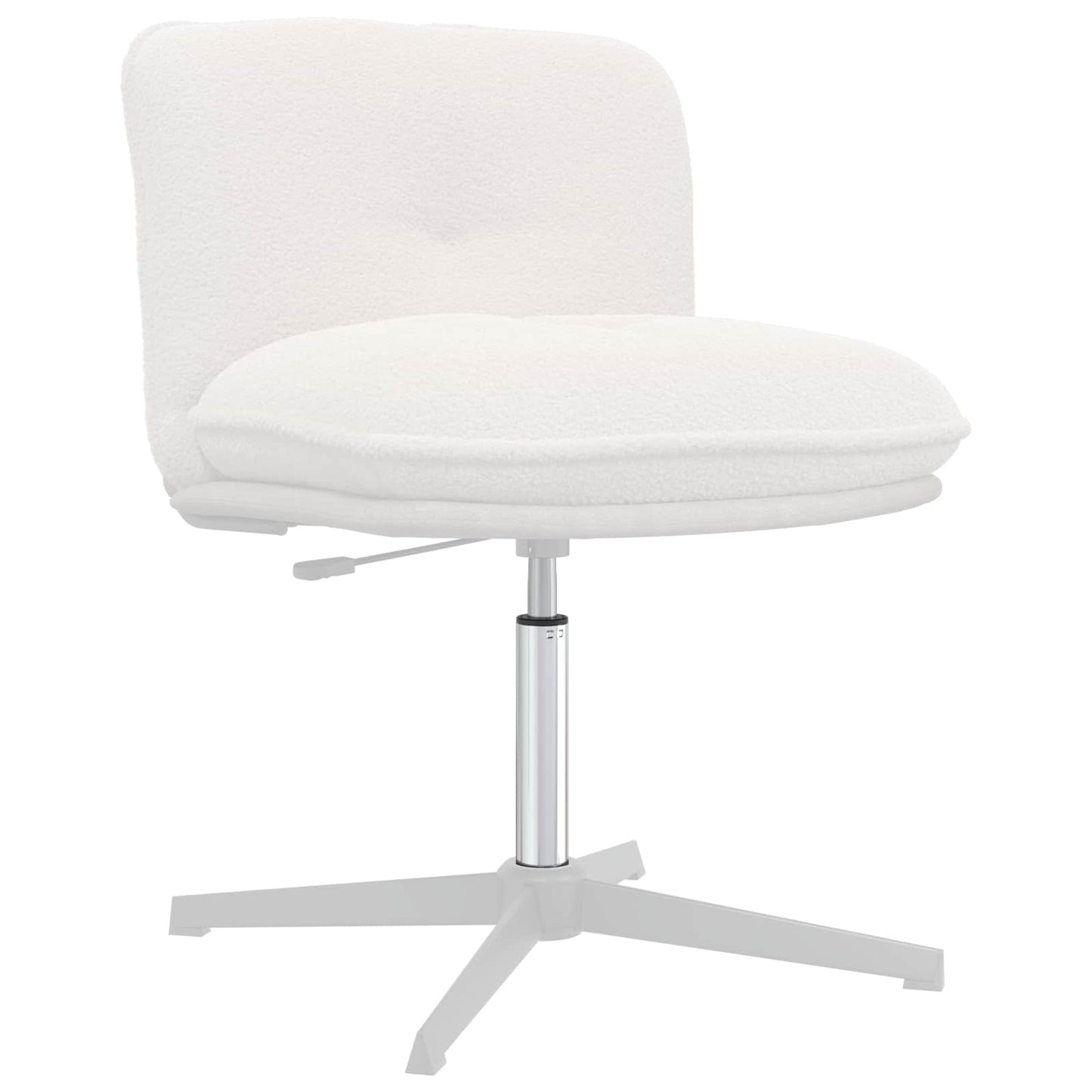 Vidaxl kantoorstoel gascilinder chroom 355-540 mm ijzer