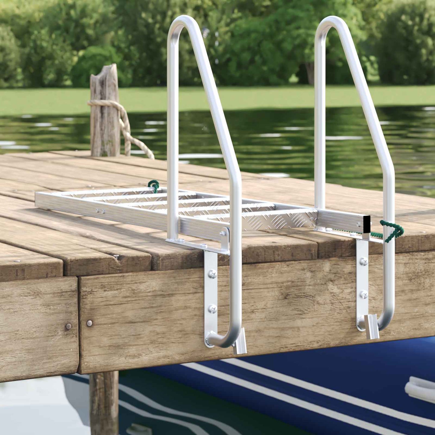 Vidaxx scala per porto a 5 gradini argento 58 x 77 x 191 cm in alluminio