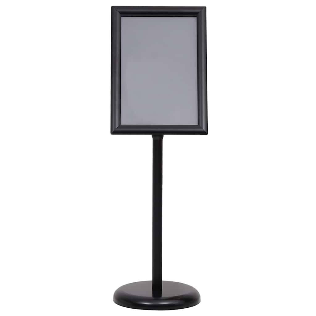 Supporti per poster Vidaxx 2 pezzi nero 32,7 x 24 x 108 cm in alluminio