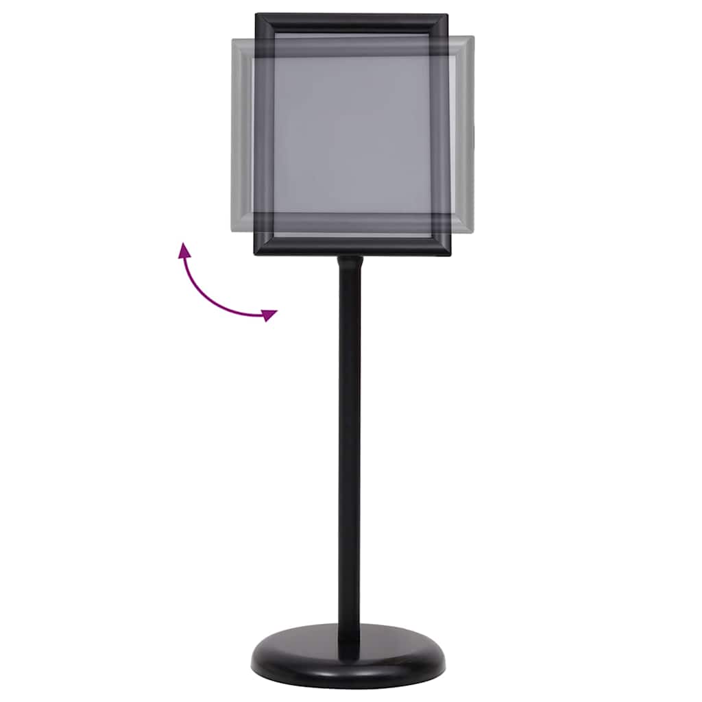 Supporti per poster Vidaxx 2 pezzi nero 32,7 x 24 x 108 cm in alluminio