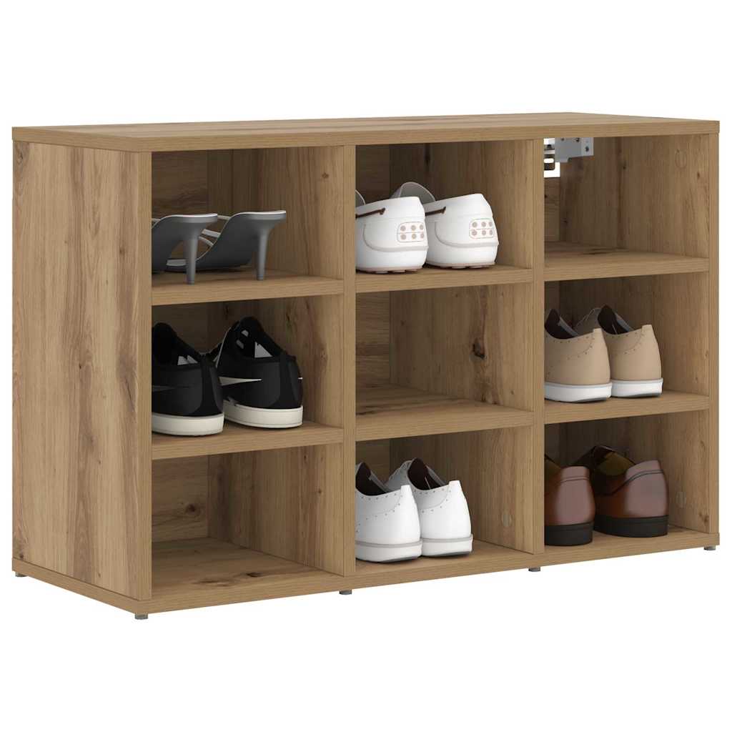 Vidaxl schoenenkast artisan eiken 77,5 x 30 x 51 cm bewerkt hout