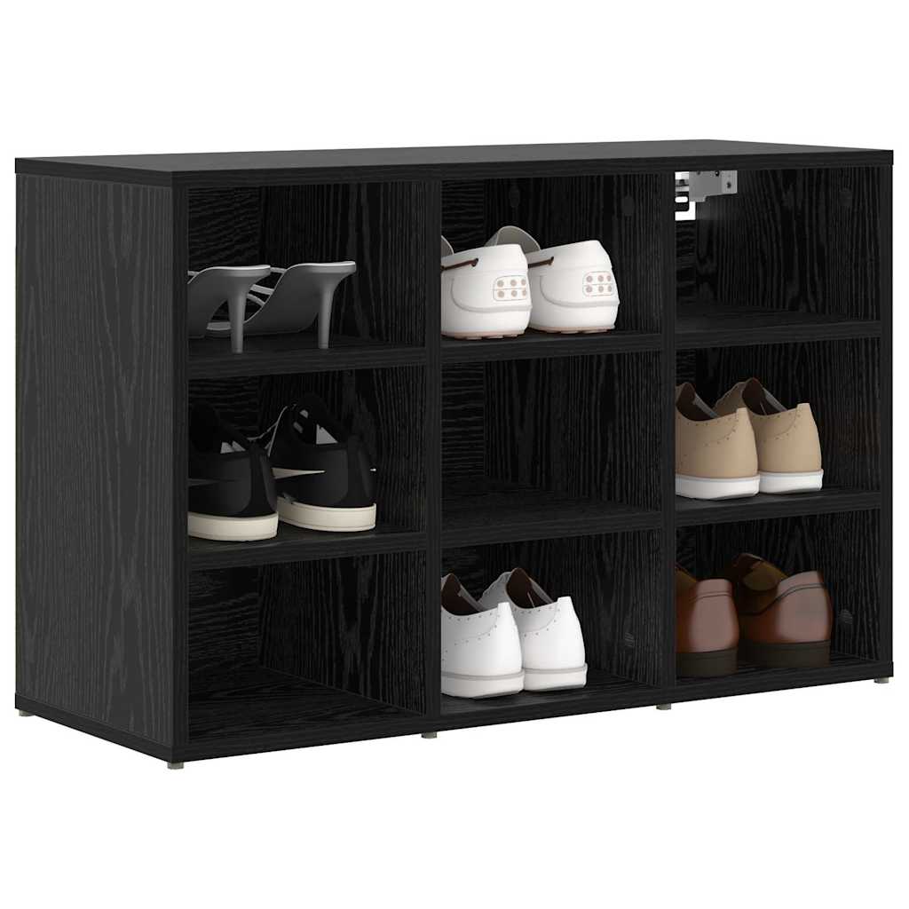 Zapatero Vidaxl roble negro 77,5 x 30 x 51 cm madera contrachapada