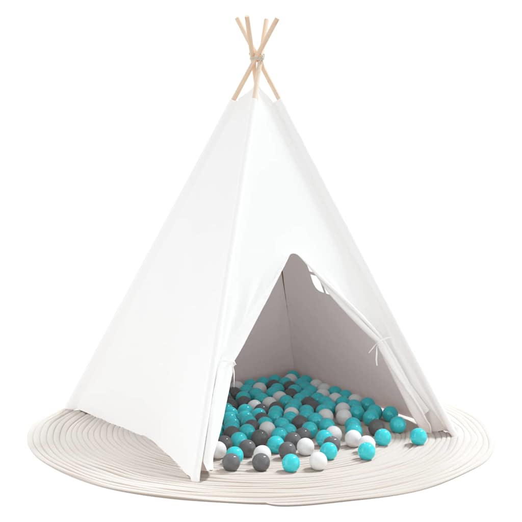 Tenda teepee Vidaxl bianca 120 x 120 x 150 cm tessuto e plastica