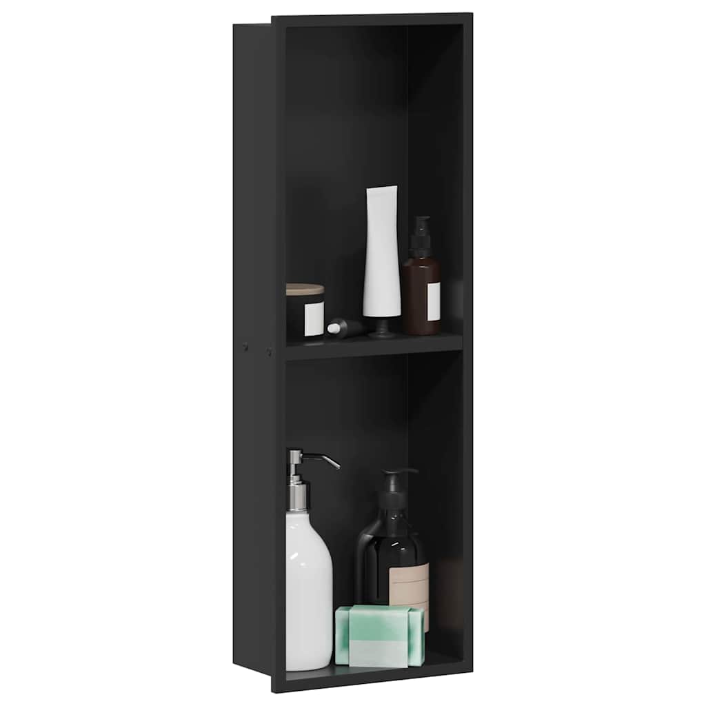 Vidaxx nicho de ducha negro 60 x 20 x 9,5 cm acero inoxidable