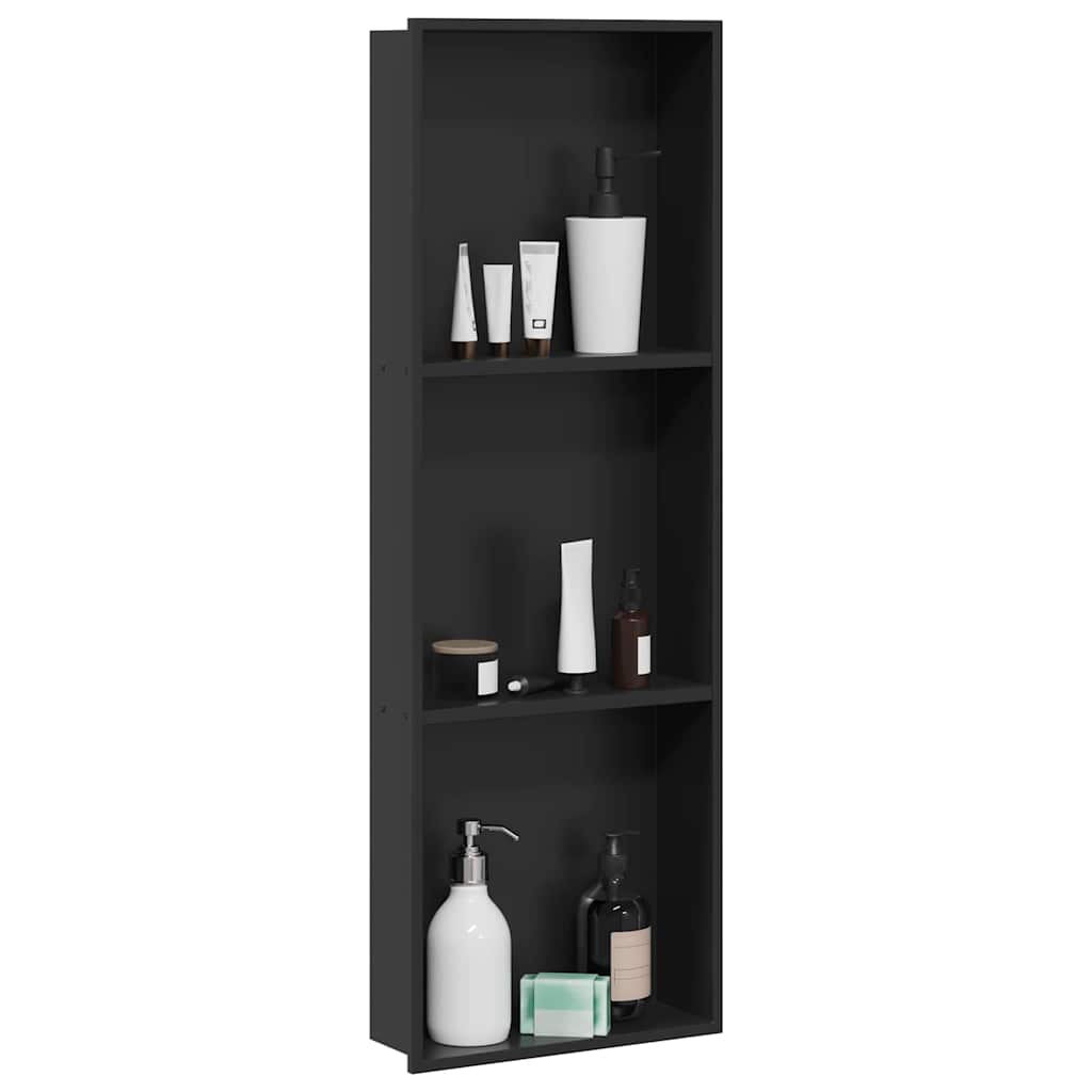 Vidaxx nicho de ducha negro 90 x 30 x 9,5 cm acero inoxidable