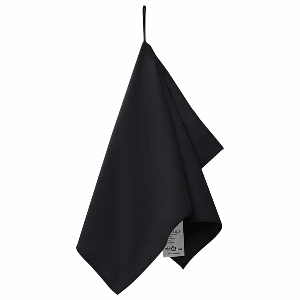 Vidaxx toallas deportivas 2 uds negro 50 x 30 cm poliéster y poliamida